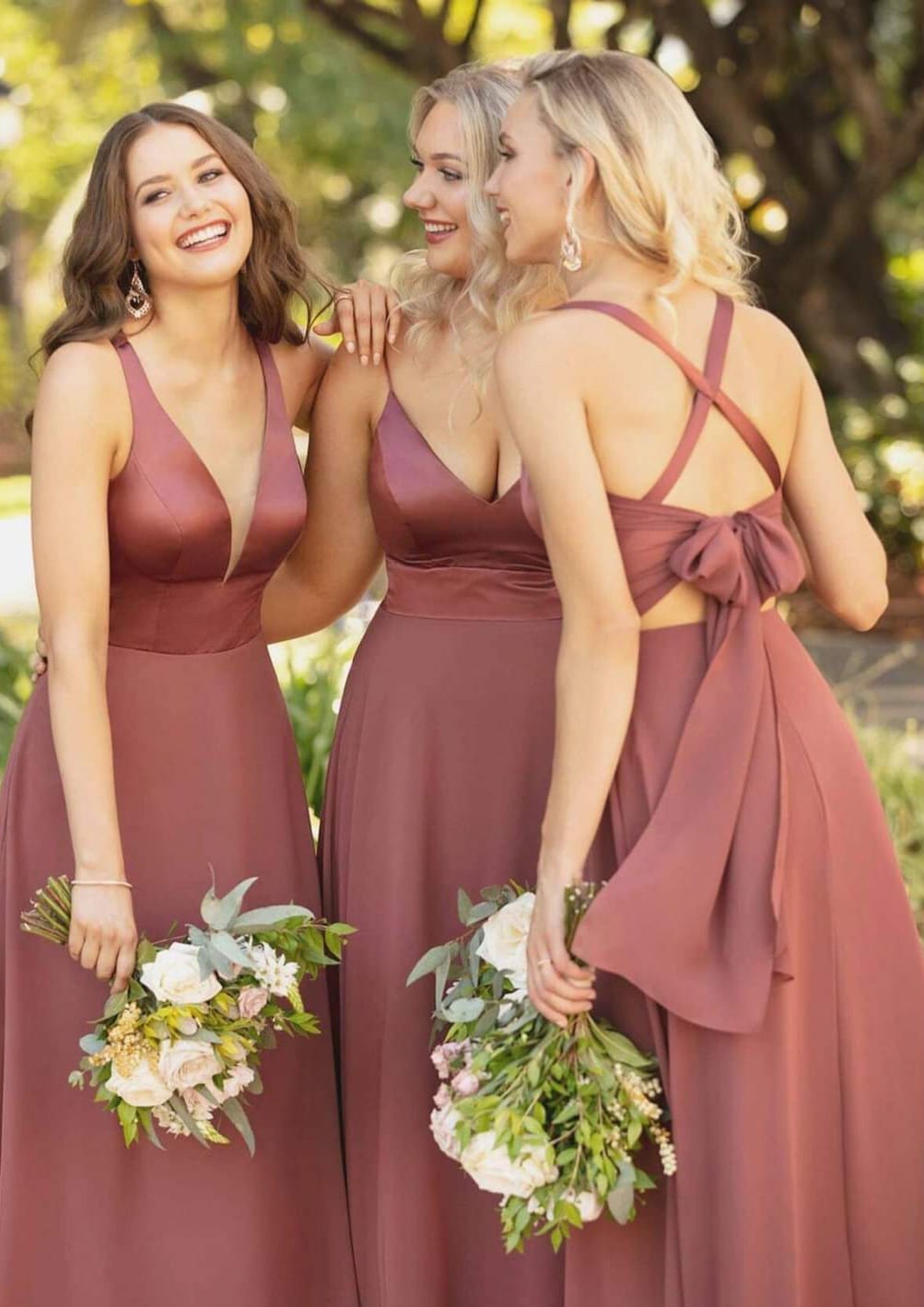 Bridesmaids back Bow Dresses