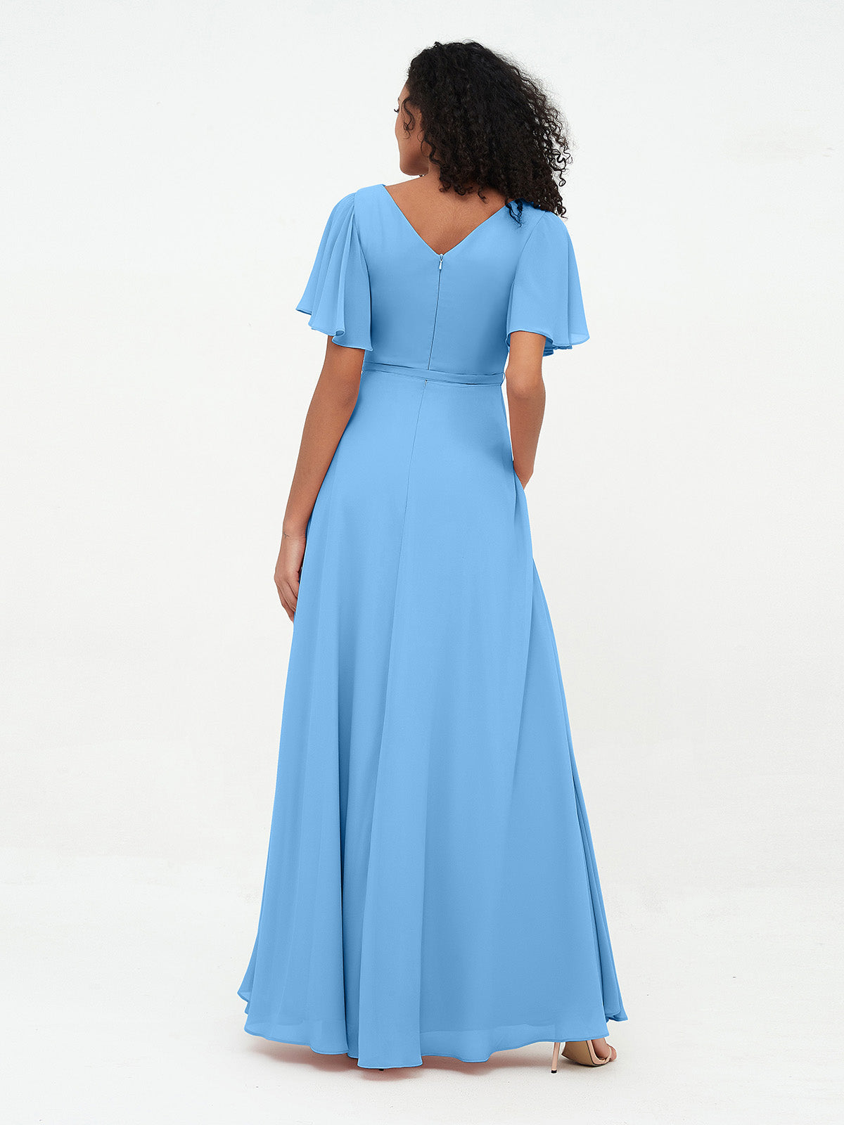 Flutter Sleeve Bridesmaids Dress