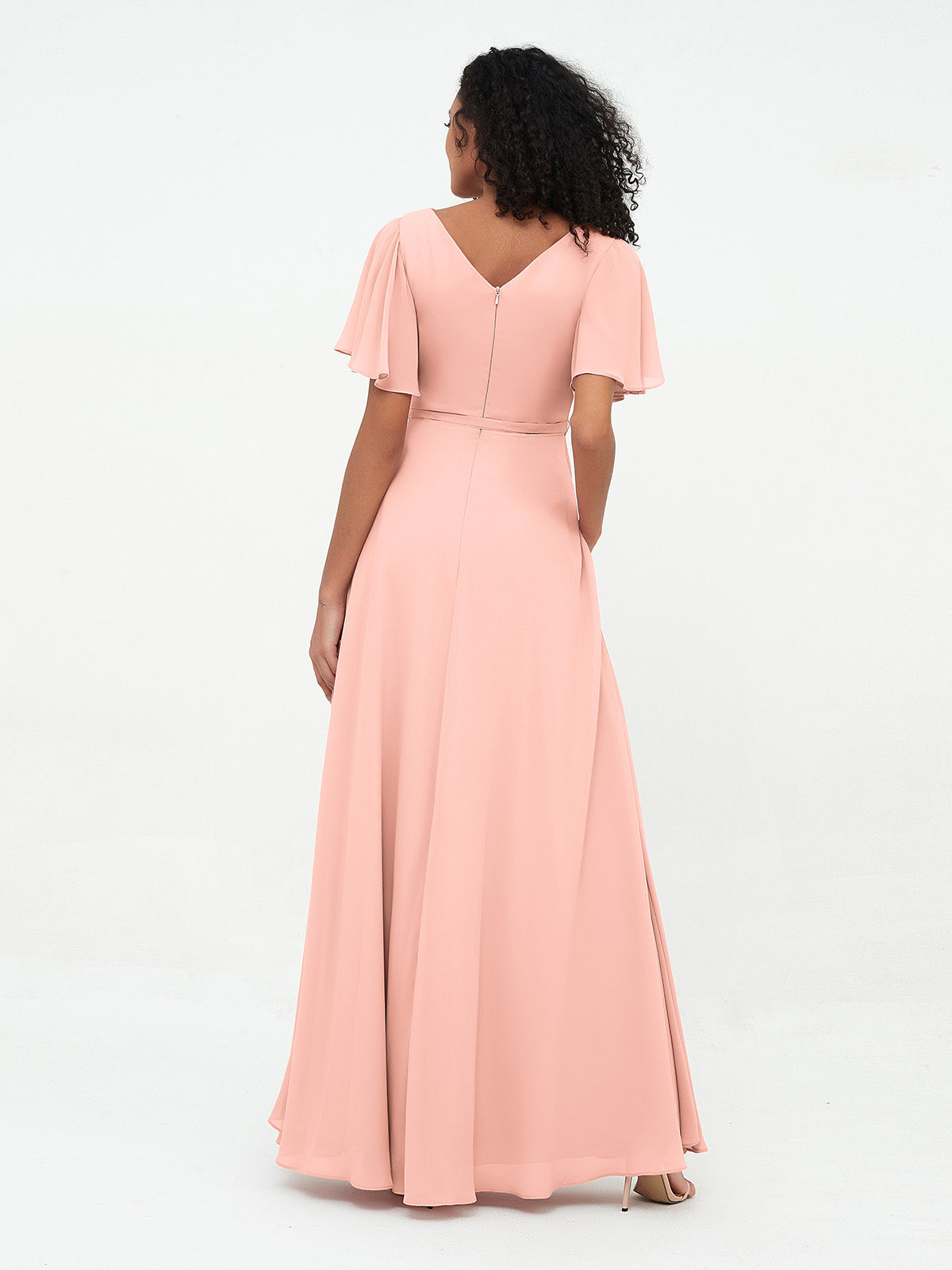 Flutter Sleeve Bridesmaids Dress