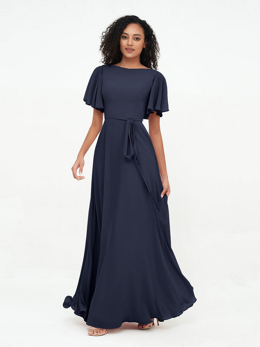 Flutter Sleeve Bridesmaids Dress