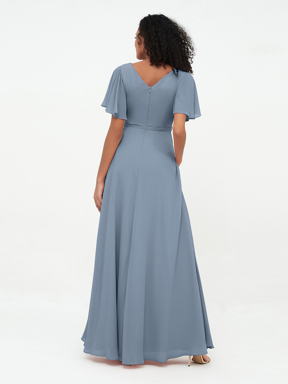 Flutter Sleeve Bridesmaids Dress