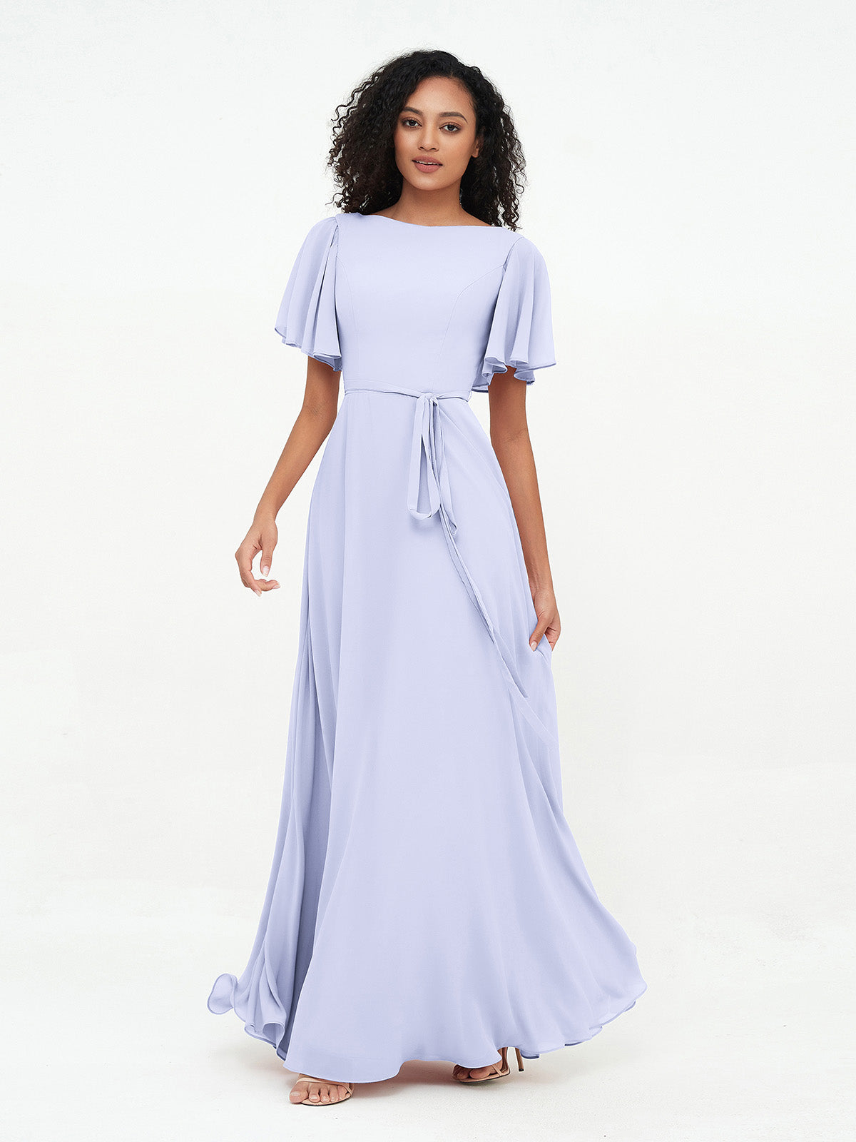 Flutter Sleeve Bridesmaids Dress