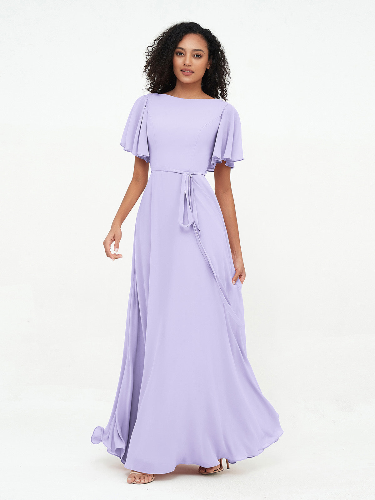 Flutter Sleeve Bridesmaids Dress