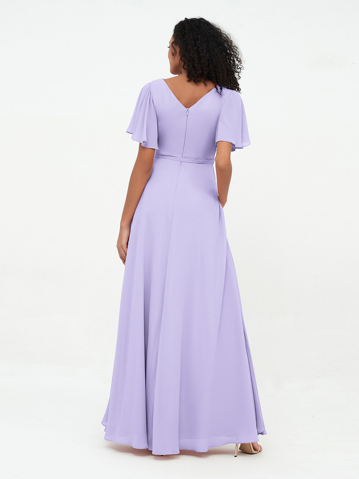 Flutter Sleeve Bridesmaids Dress