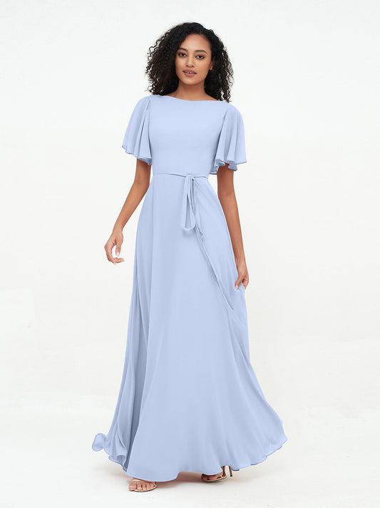 Flutter Sleeve Bridesmaids Dress