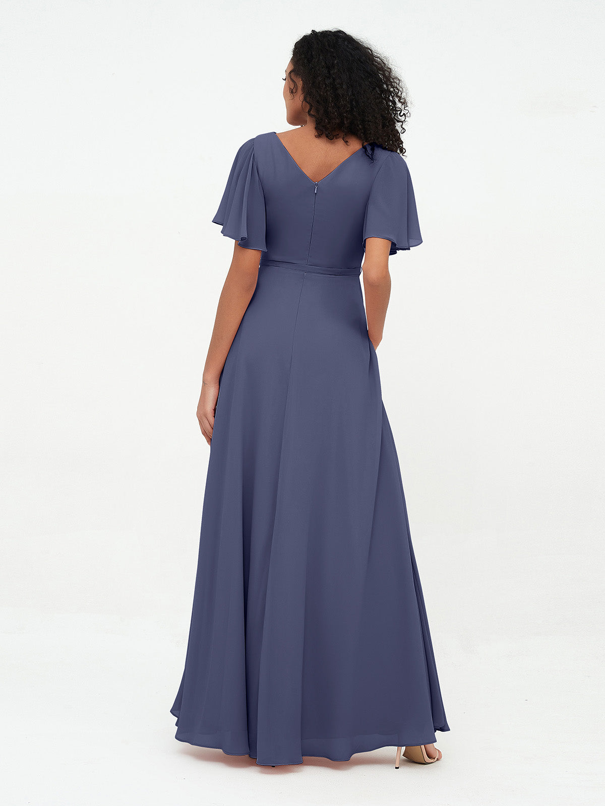 Flutter Sleeve Bridesmaids Dress