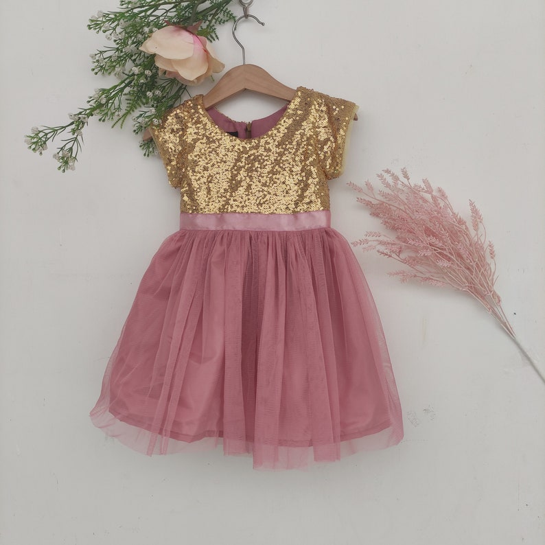 Flower Girl Sequenced and Tulle Dress