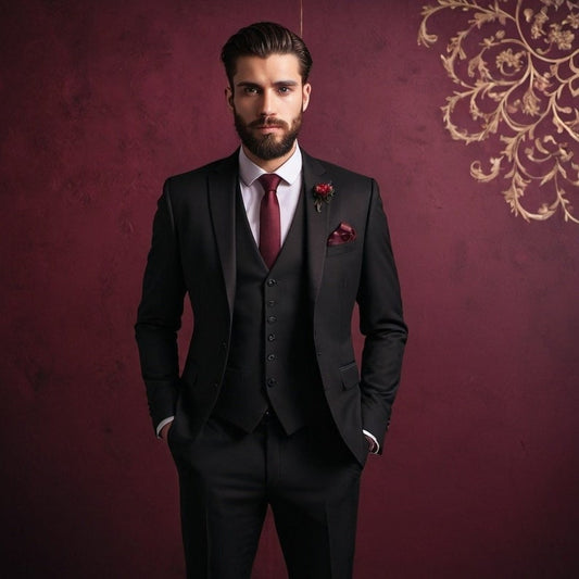 Black 3Pcs Suit