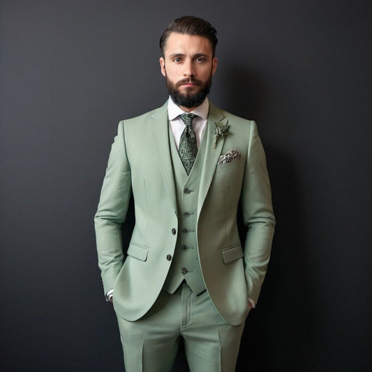 Sage Green 3Pcs Suit