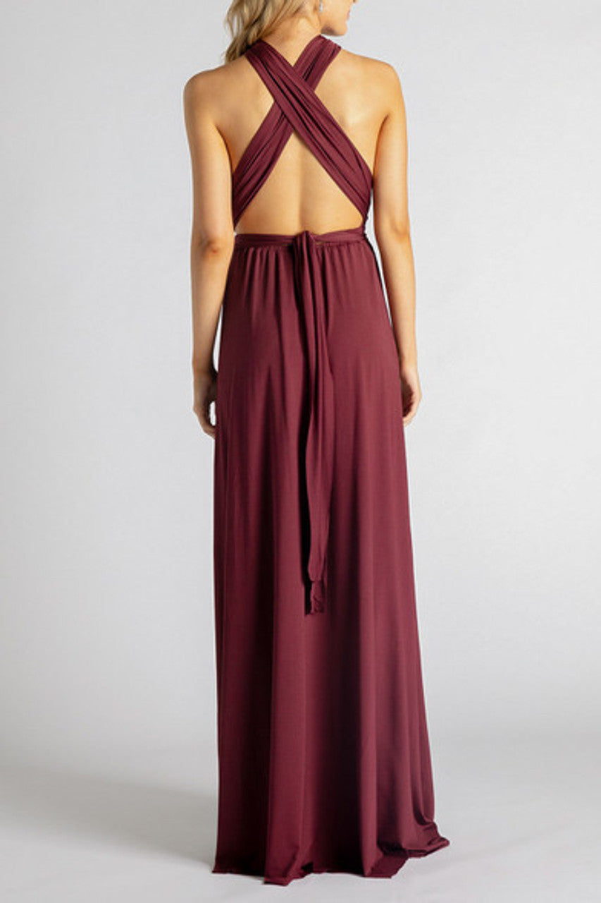 MultiWrap Infinity dress Dark Burgundy