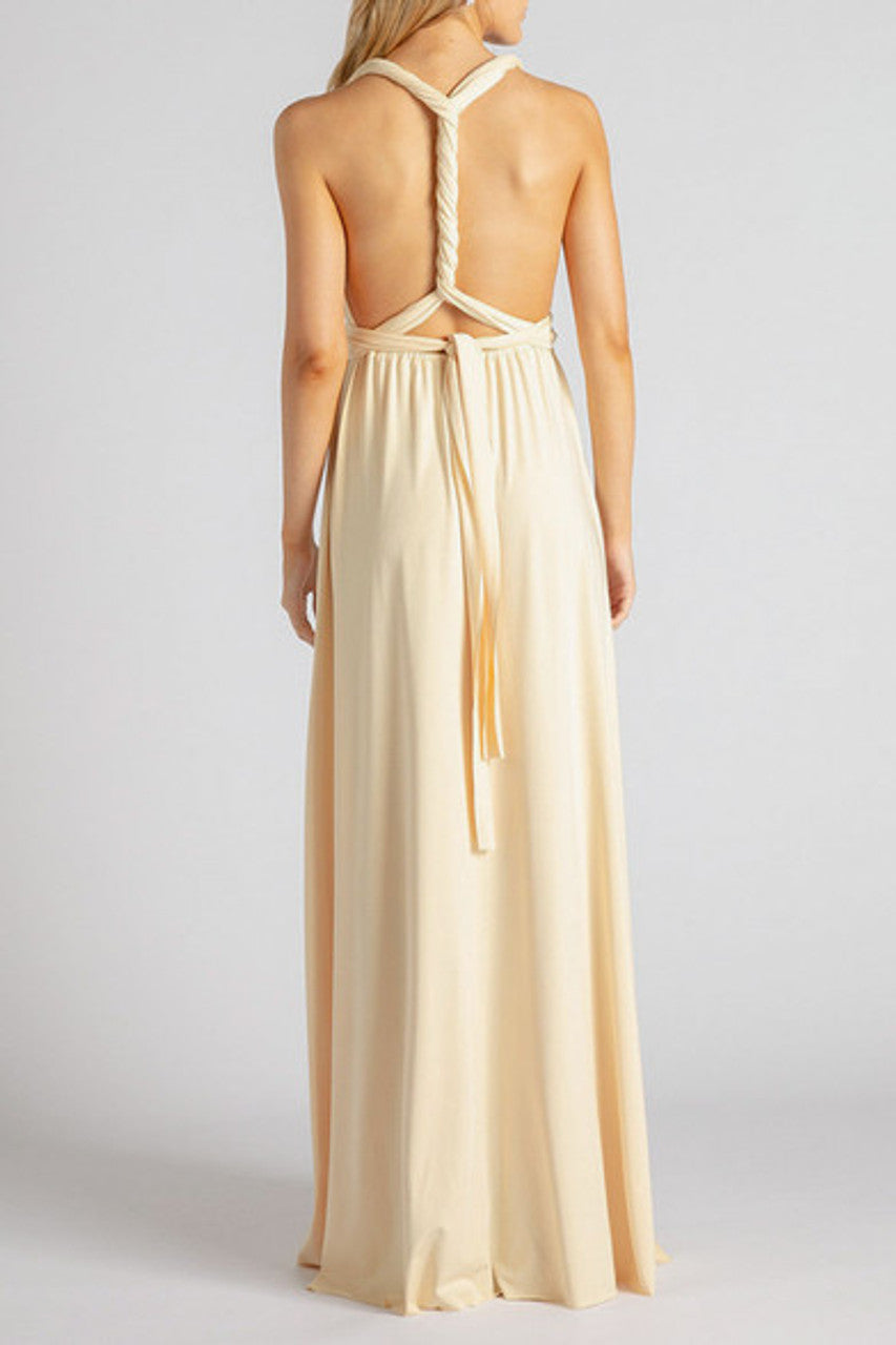 MultiWrap Infinity dress Pastel Gold