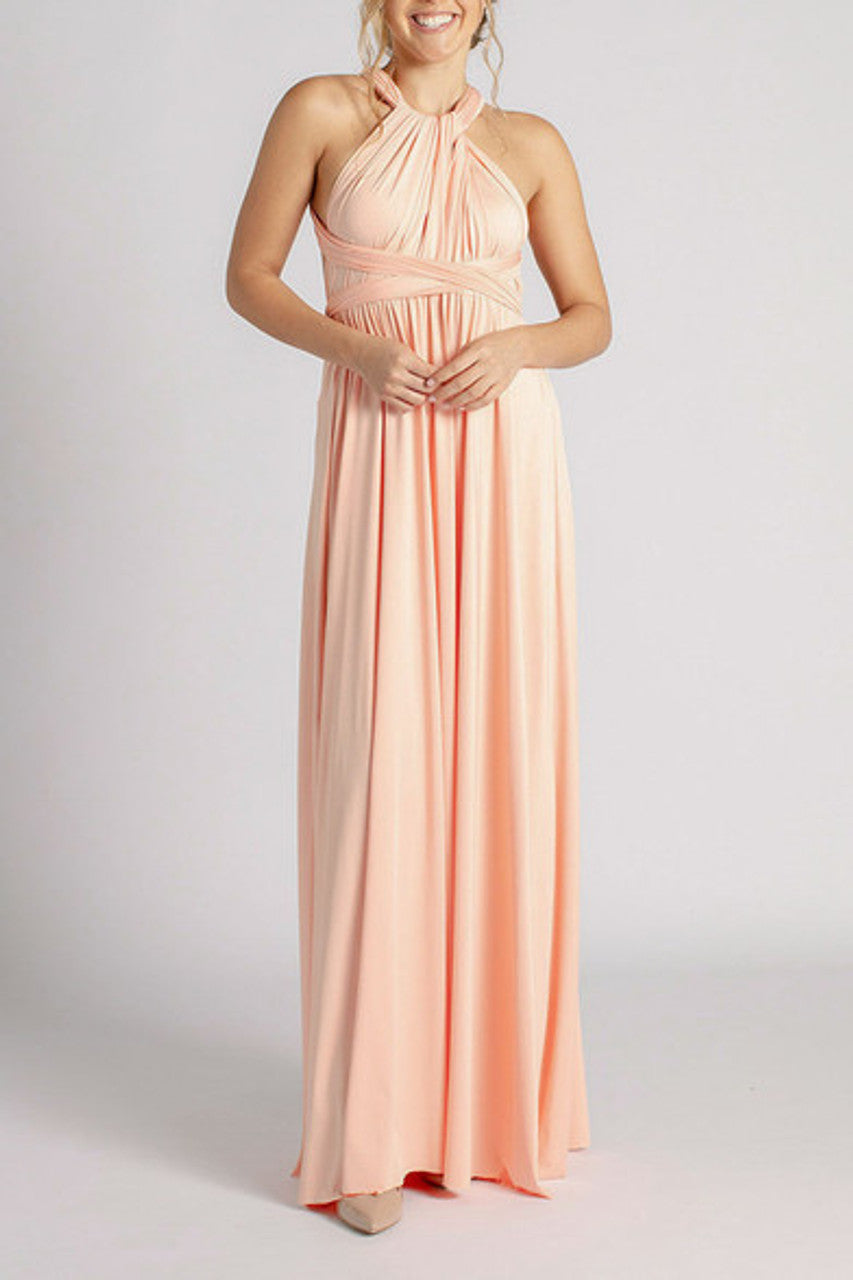 MultiWrap Infinity dress Peach