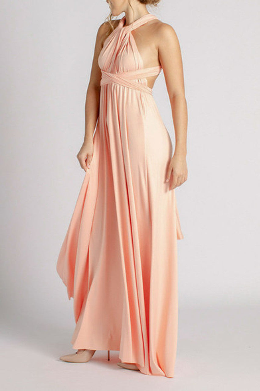 MultiWrap Infinity dress Peach