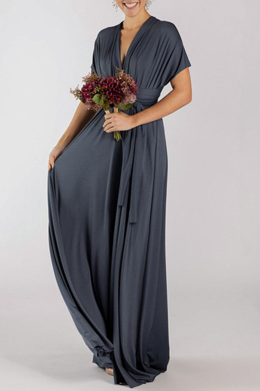 MultiWrap Infinity dress Slate Blue