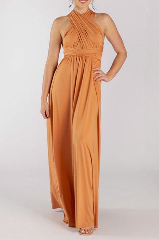 MultiWrap Infinity dress Tan