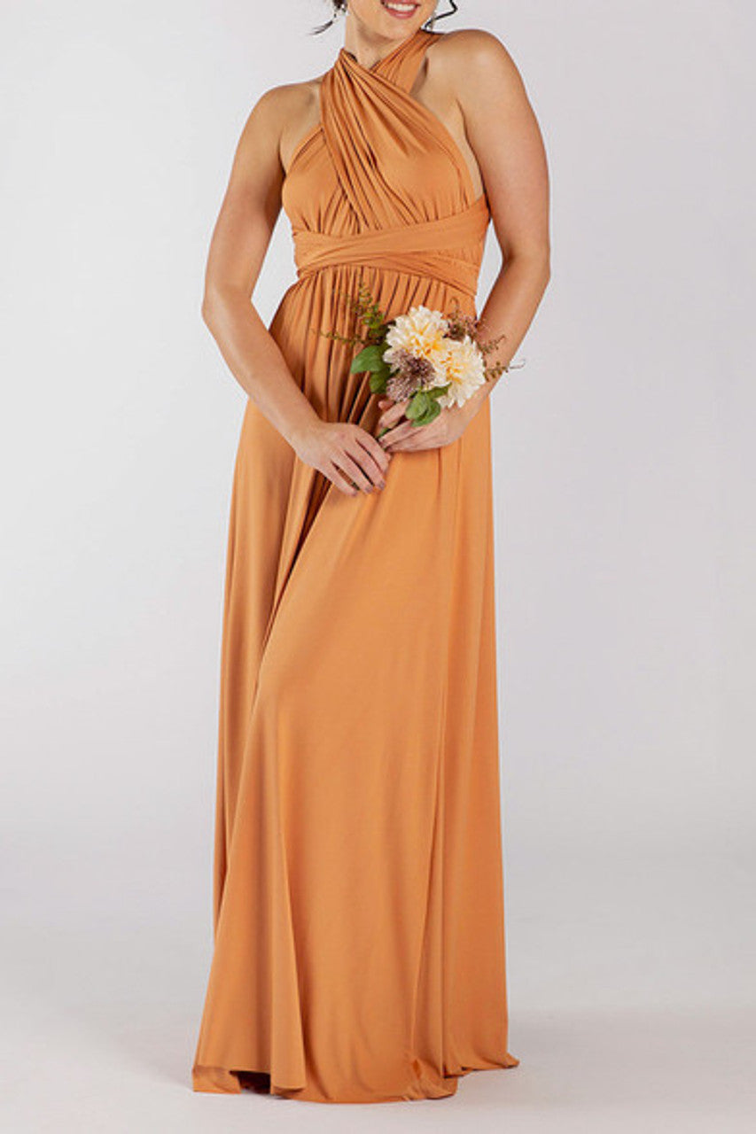 MultiWrap Infinity dress Tan