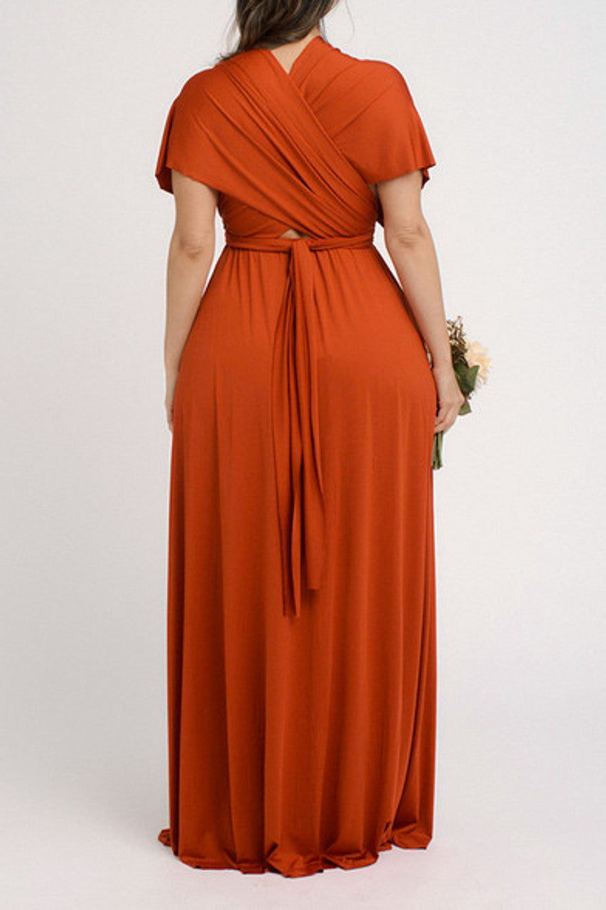 MultiWrap Infinity dress Terracotta